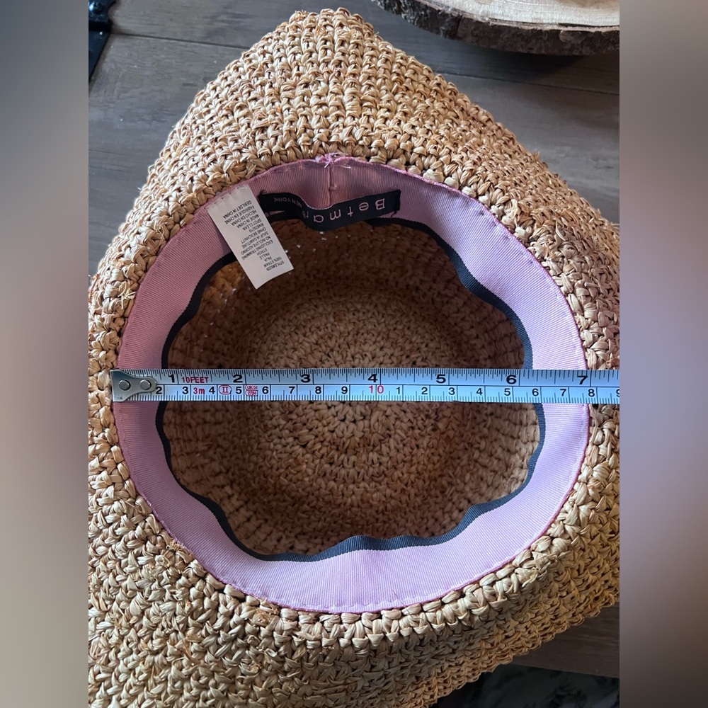 Betmar Tan Straw Hat with Pink Band - Picture 11 of 13